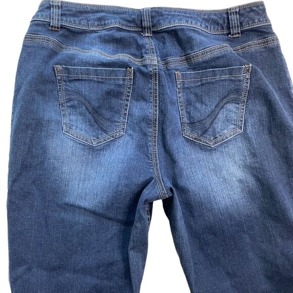 Lane Bryant Blue Jeans High Rise Genius Fit Zipper Ankle Taper Size 20 u - Picture 8 of 9